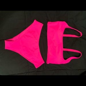 NWOT - SHEIN neon pink bikini